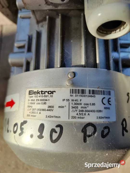 Wentylator bocznokanałowy 13kw 220380V Świerzawa