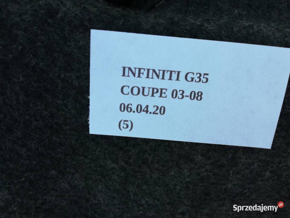 TAPICERKA WYKŁADZINA BAGAŻNIKA INFINITI G35 Nowy Tomyśl