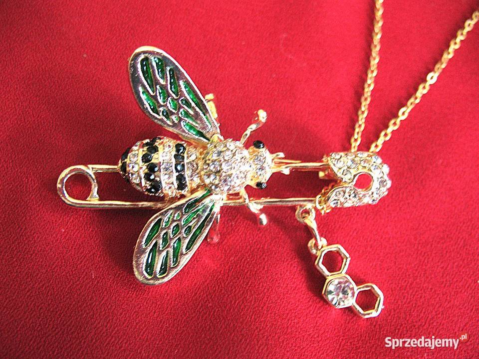 Broszka Naszyjnik wisior Pszczoła metal Siedlce