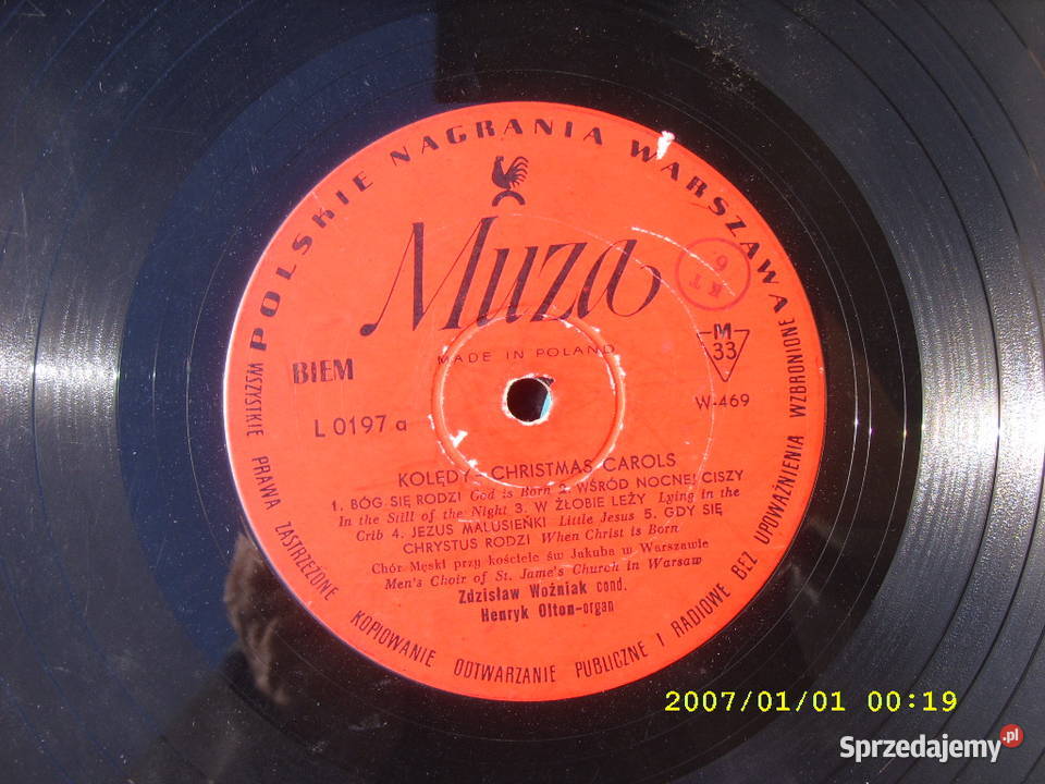 LP Winylowa 10 33 obr KoledyCHRISMAS CAROLS Wołów