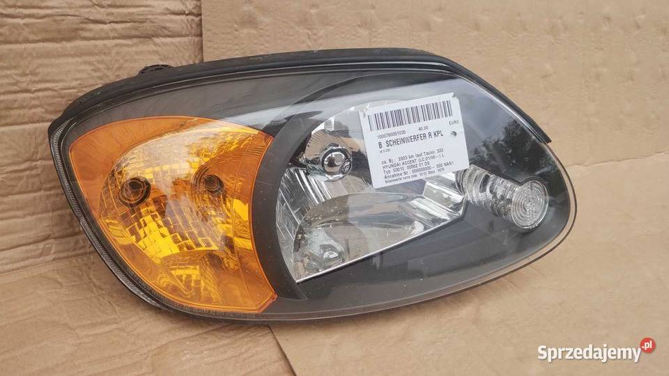 Lampa Przód Prawa Hyundai Accent 2 II Lift 0205r osobowe dolnośląskie sprzedam