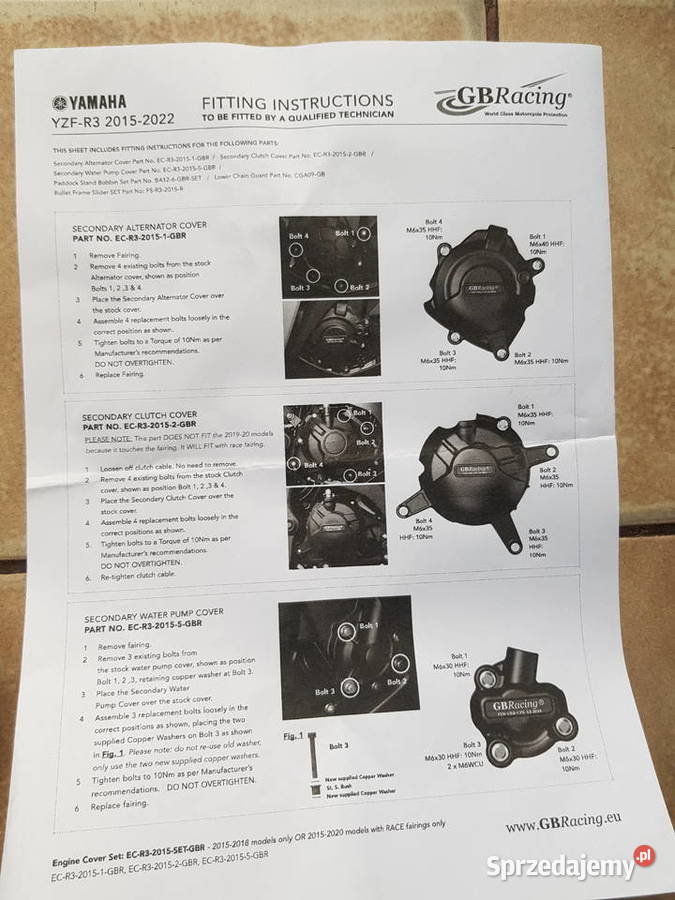 yamaha yzf r3 r25 mt 03 201422 dekle ochronne Jędrzejów
