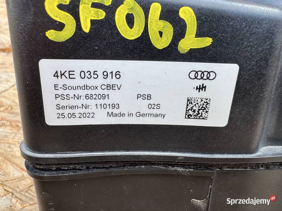 Głośnik moduł dźwięku silnika wydechu Audi etron wielkopolskie Międzychód