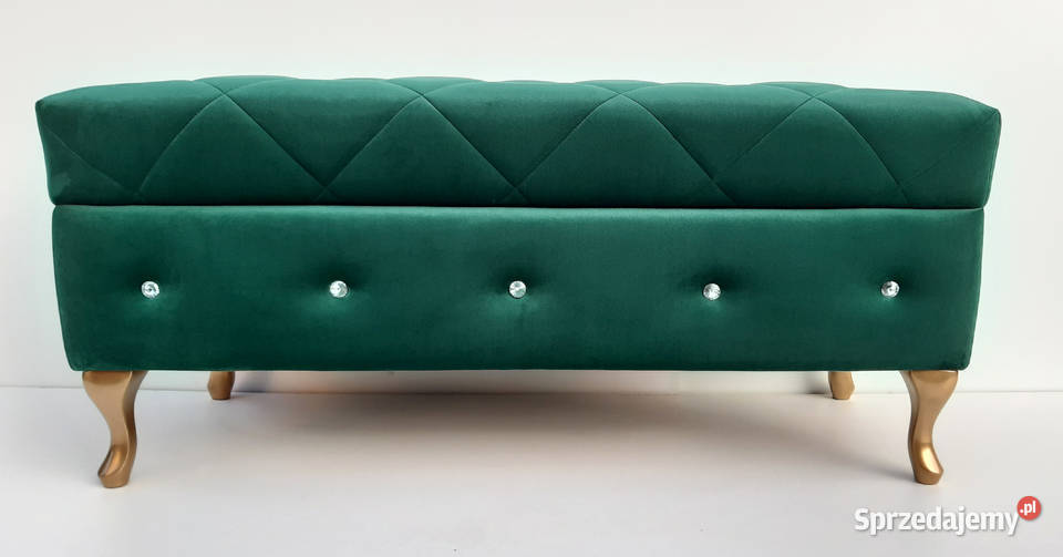 Pufa Ławka SWAROVSKI PIKOWANA CARO wielkopolskie Poznań