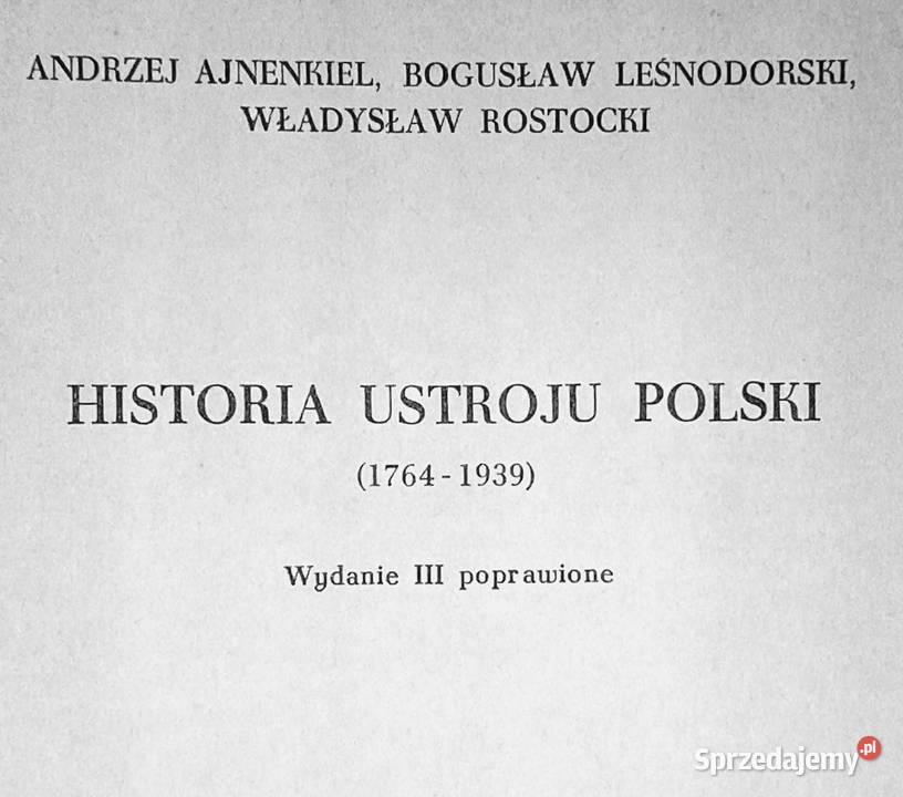 Historia ustroju Polski 17641939 Andrzej Chełm