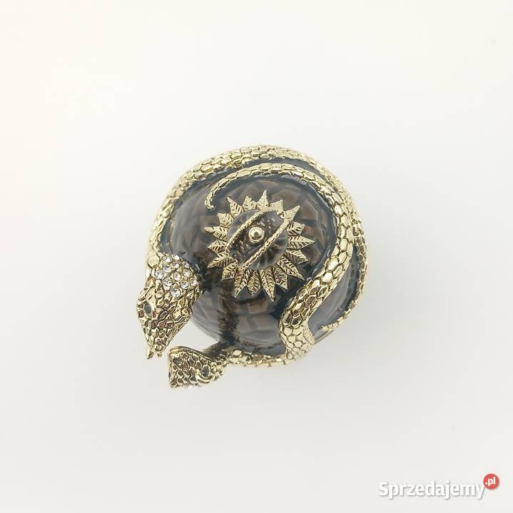 Jajko jajo faberge pojemniki szkatułka brąz styl Zawiercie