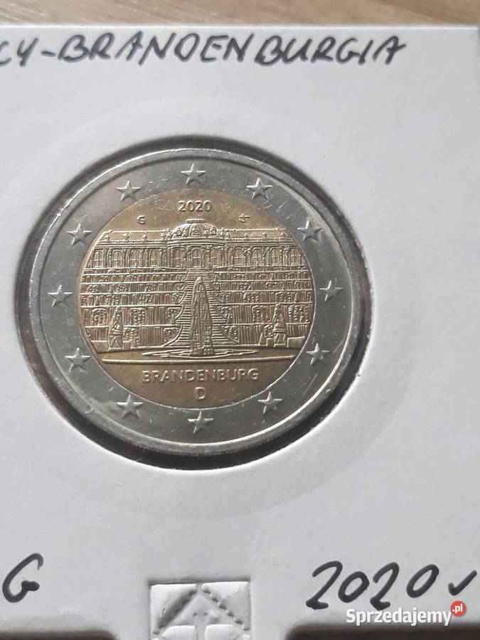 2 Euro Brandenburgia Niemcy 2020 r men G i J Konin sprzedam