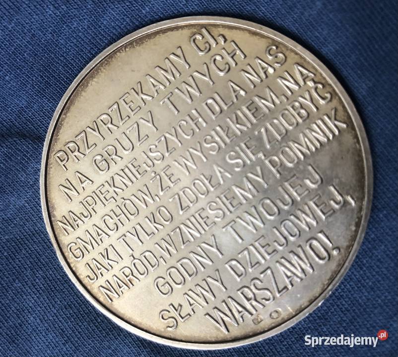 Medal odbudowa Zamek Królewski w Warszawie Łowicz
