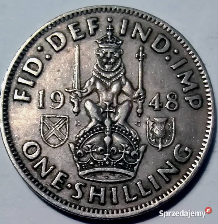 1948 UK Great Britain British One 1 Shilling Lion on Crown