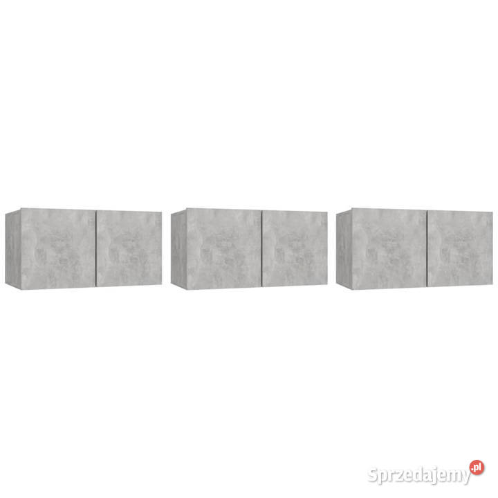 Szafki wiszące pod TV 3 szarość betonu 60x30x30 Warszawa