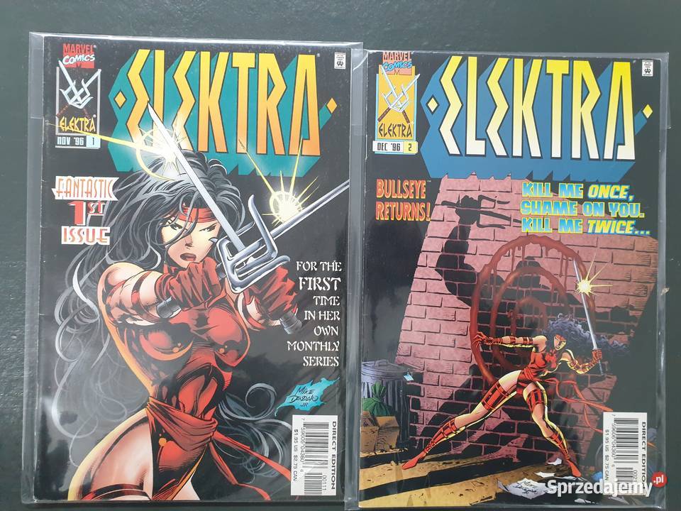 Elektra zestaw 8 oryginalnych komiksów Marvel pomorskie Gdynia