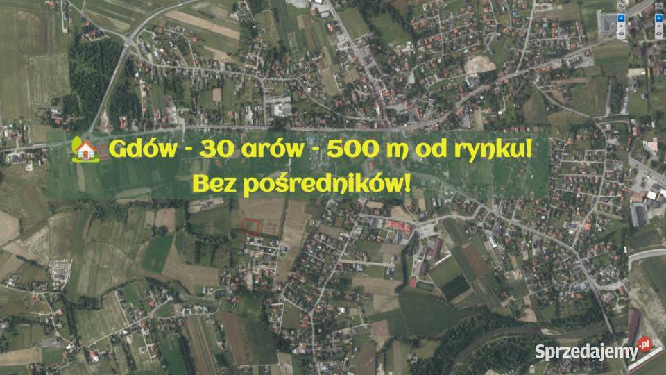 Działka 30a 500m od centrum Gdowa