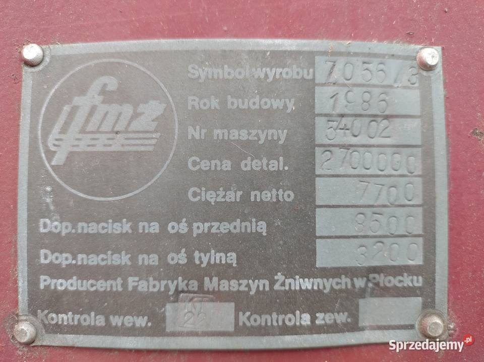 Kombajn Bizon Z 056 1986 r Łowicz