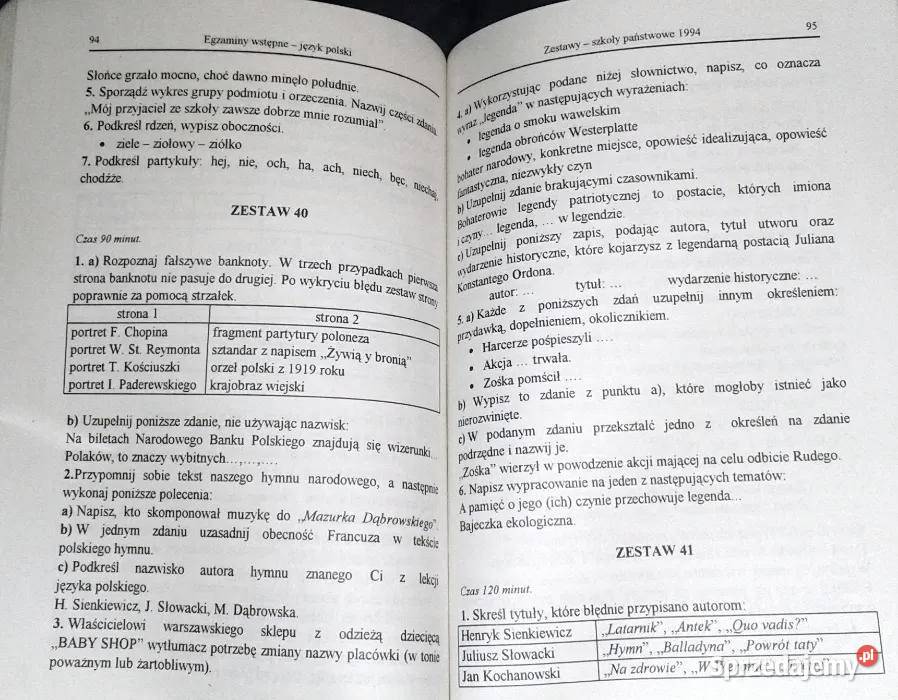 Język polski Egzaminy do szkół średnich S Chełm sprzedam