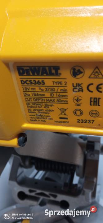 Piła Ukośnice z posuwem DeWalt 18v DCS365 185mm Brodnica