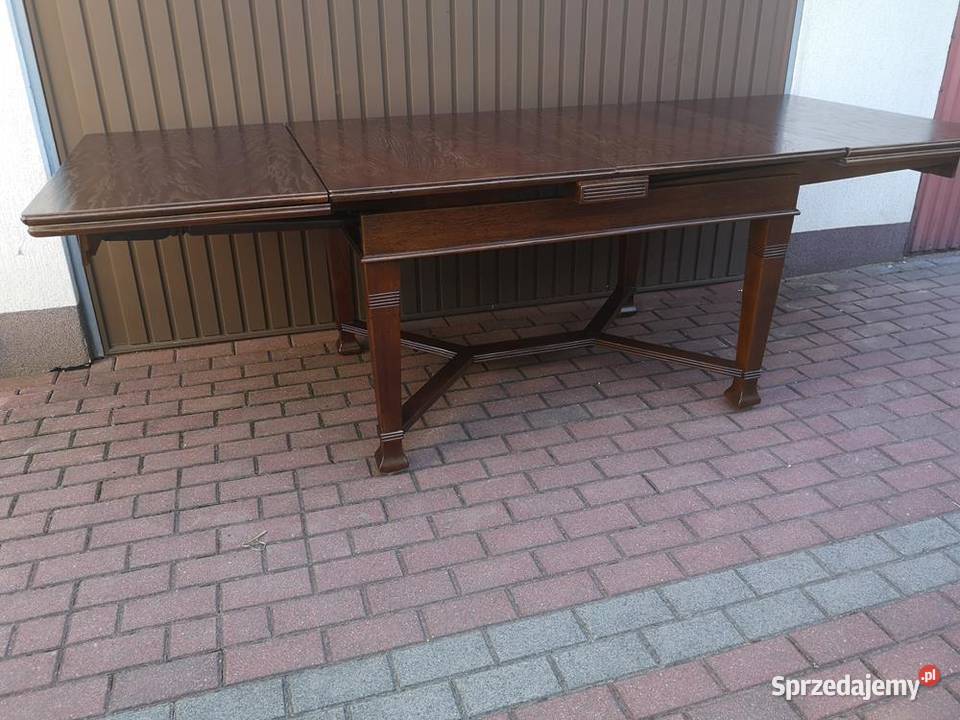 Stół Duży Dębowy Zgrabny 370 Antyk Stary