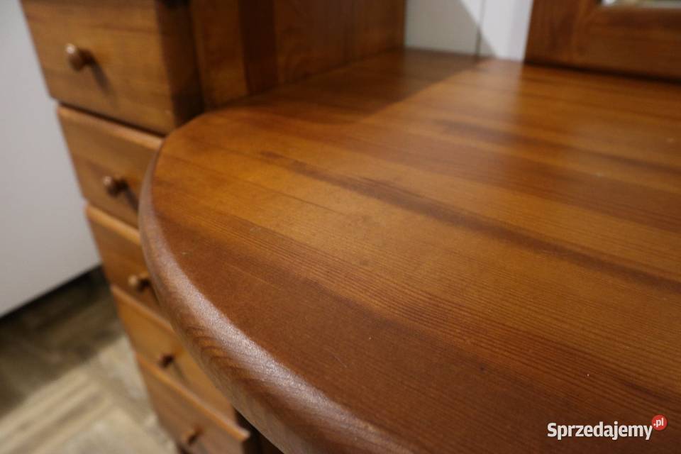 Toaletka sosnowa z lustrem Leszno