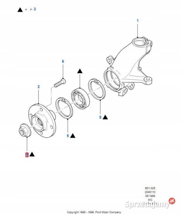 NAKRĘTKA ŁOŻYSKA KOŁA PRZÓD FORD FIESTA 14 16 sprzedam