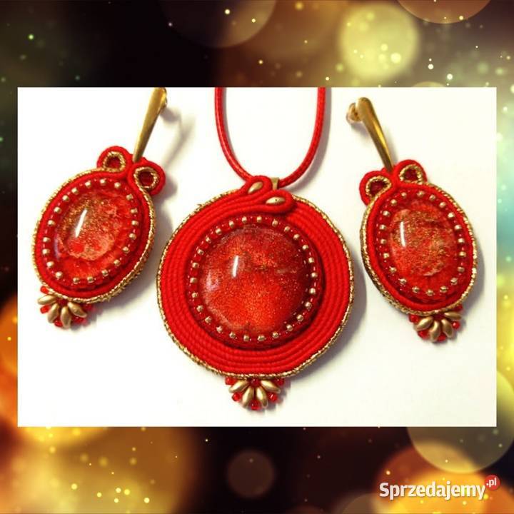 CZERWONY KOMPLET Z ŻYWICĄ Warszawa sprzedam