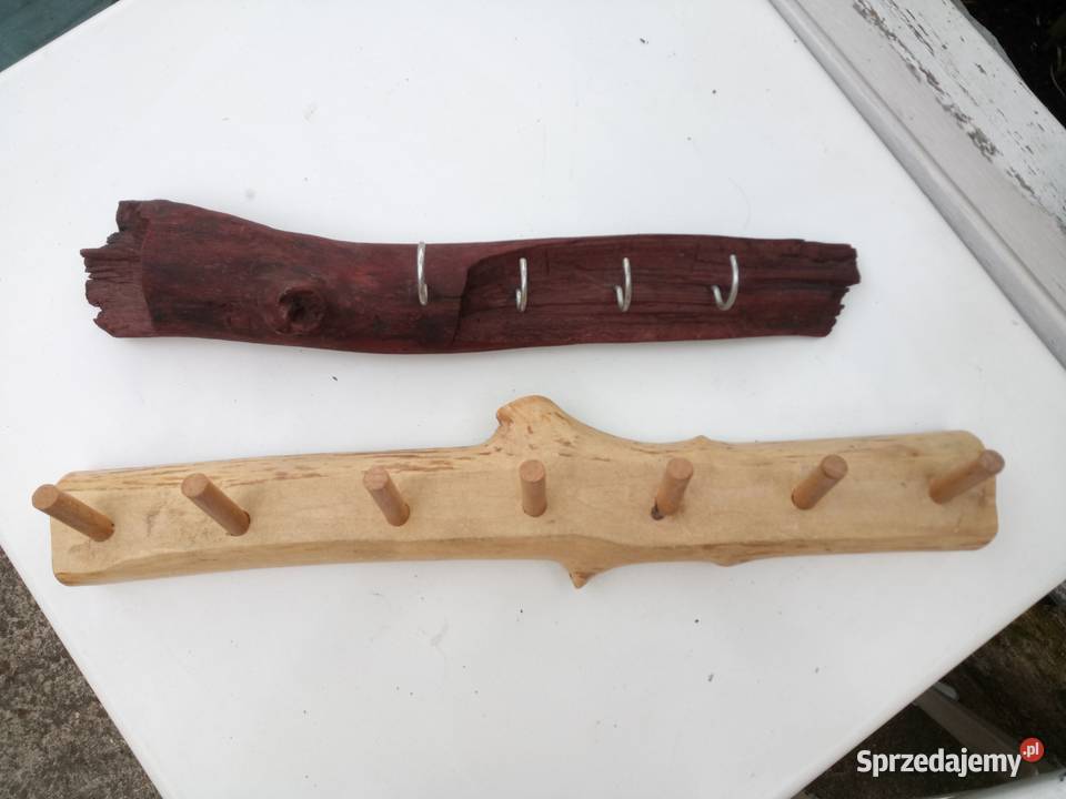 Wieszak hand made drewno nietypowe Dom i Ogród Barlinek sprzedam