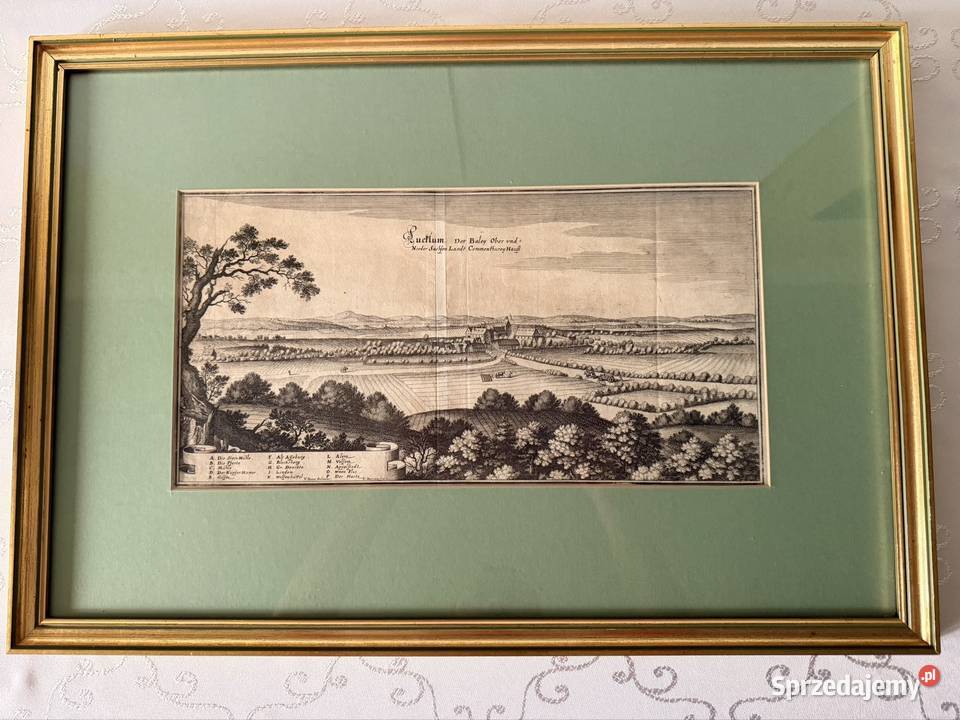 Antyczny Miedzioryt 1653 XVII Wiek Oryginał