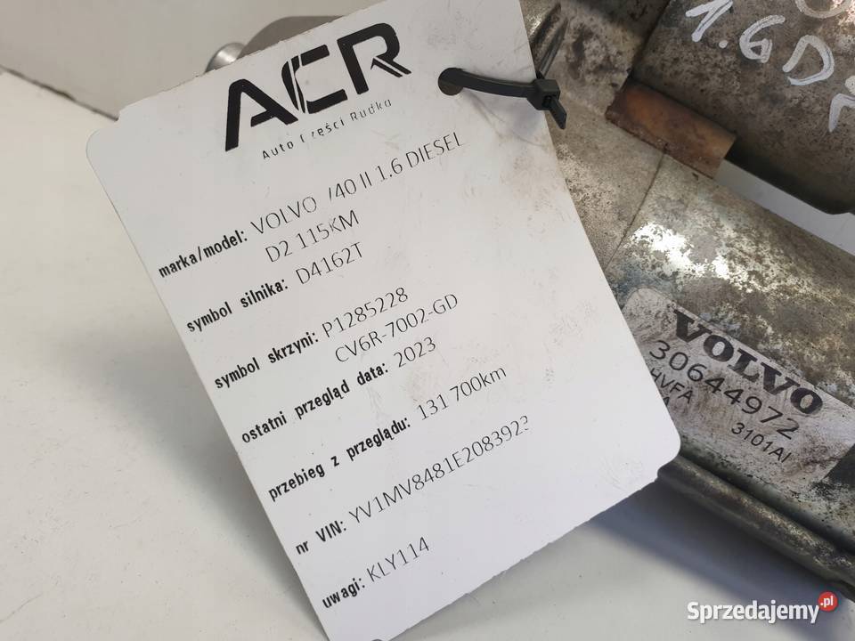 ROZRUSZNIK Volvo V40 II 16 D2 ROZRUSZNIK Rudka