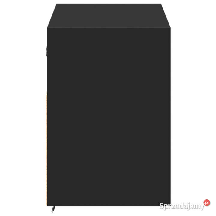 Ścienna szafka TV z LED czarna 100x31x45 Warszawa