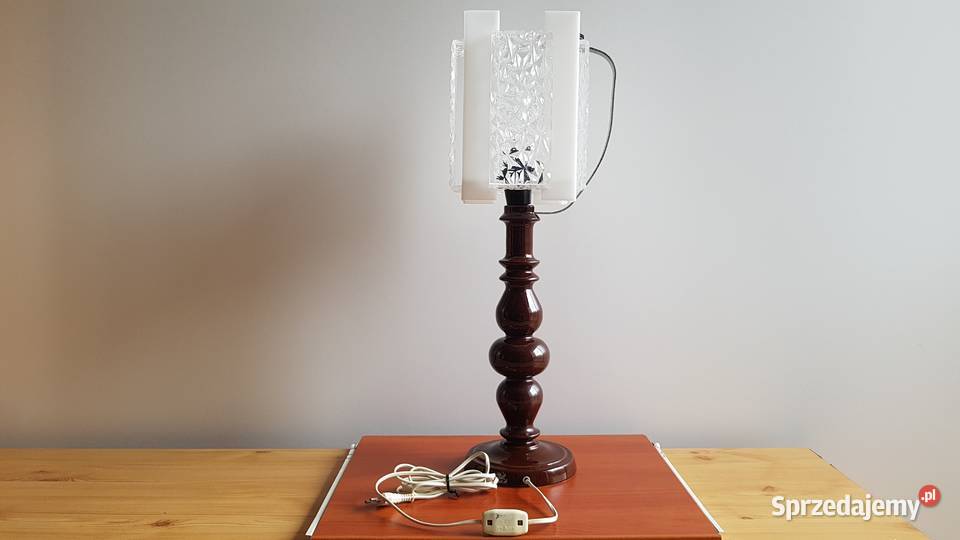 Stara lampa stołowa Polam Mysłakowice PRL Dąbrowa Górnicza