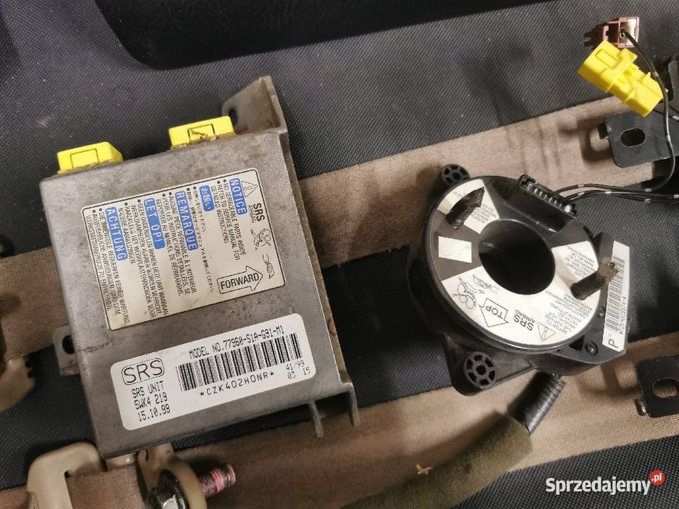 Zestaw SRS AIRBAG Pasy Honda Accord VI beżowe Pasy bezpieczeństwa