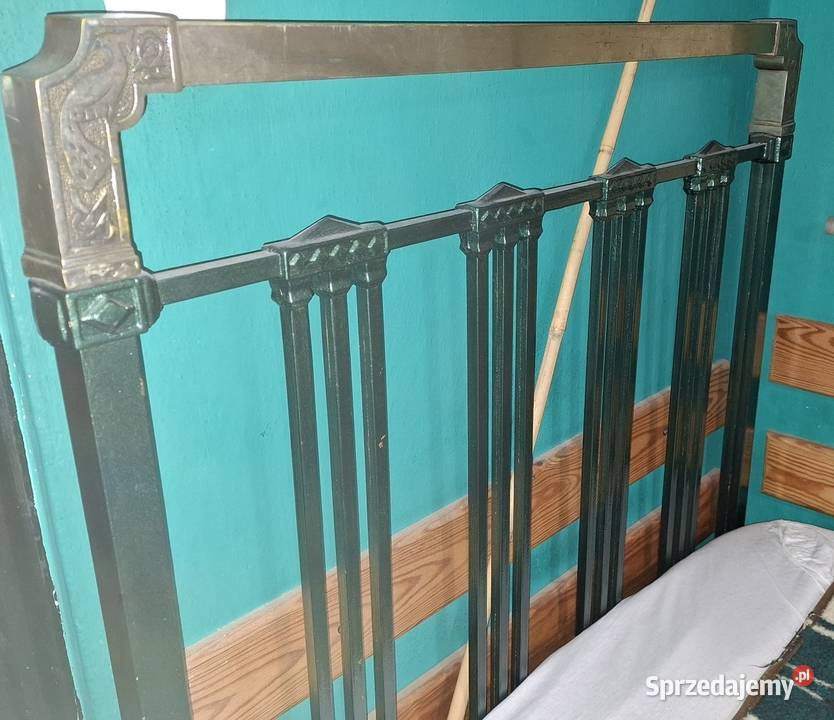 zabytkowe łóżko stalowe secesyjne ozdobne Warszawa