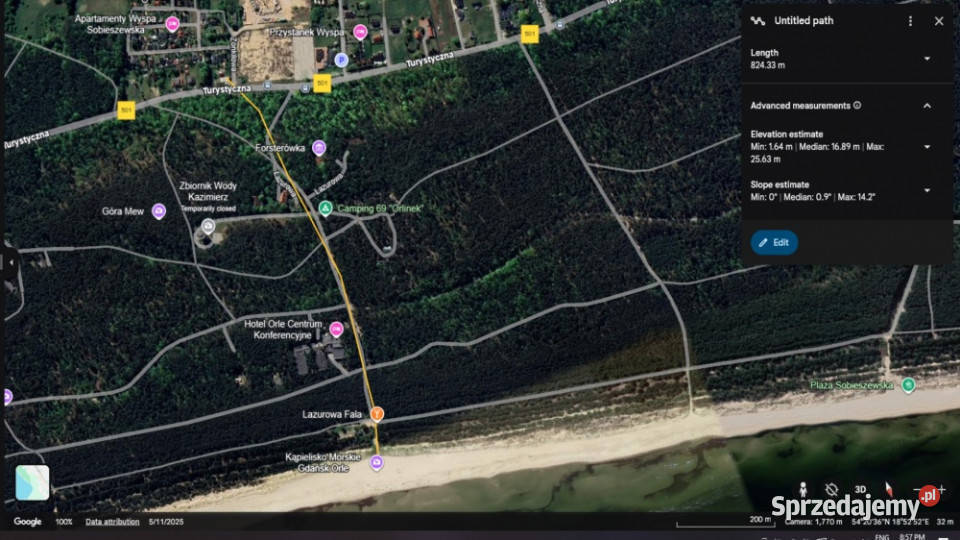 Duża działka budowlana morzem w Gdańsku pełne 1536m2 Gdańsk sprzedam