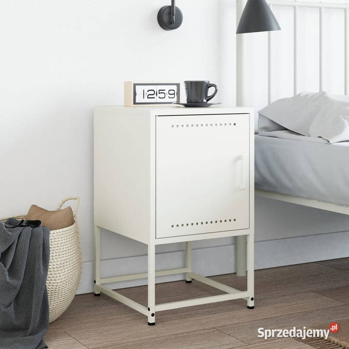 Szafka nocna biała 36x39x605 stal WM846456 Warszawa