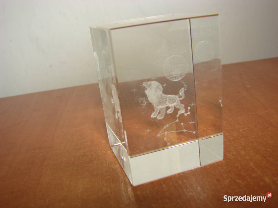 Lew znak zodiaku przycisk szklany pomorskie Pruszcz Gdański