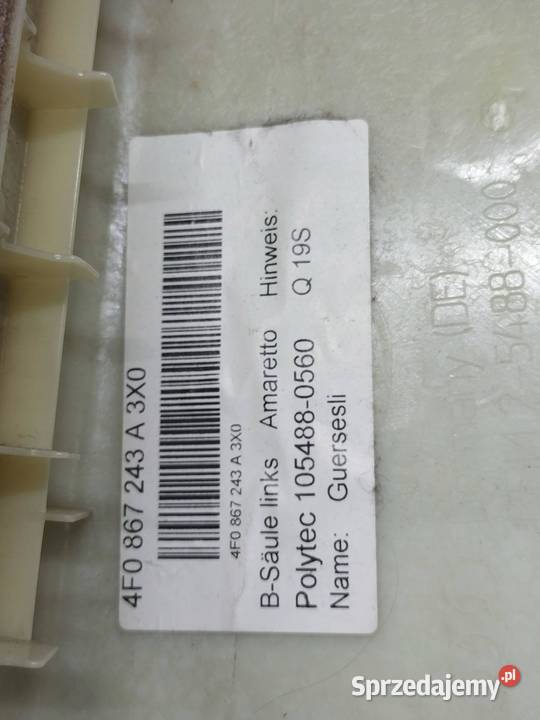 OSŁONA SŁUPKA B LEWA PRAWA BRĄZ KOMPLET AMARETTO osobowe świętokrzyskie