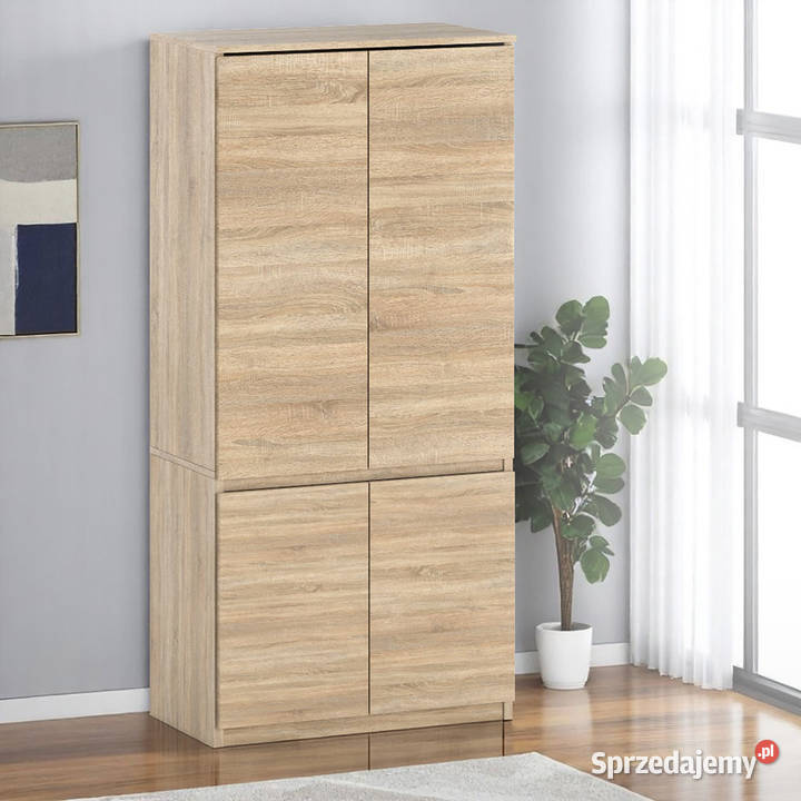 Szafa Drewniana Garderoba Z Półkami Drążkiem 80 80cm Meble Elbląg