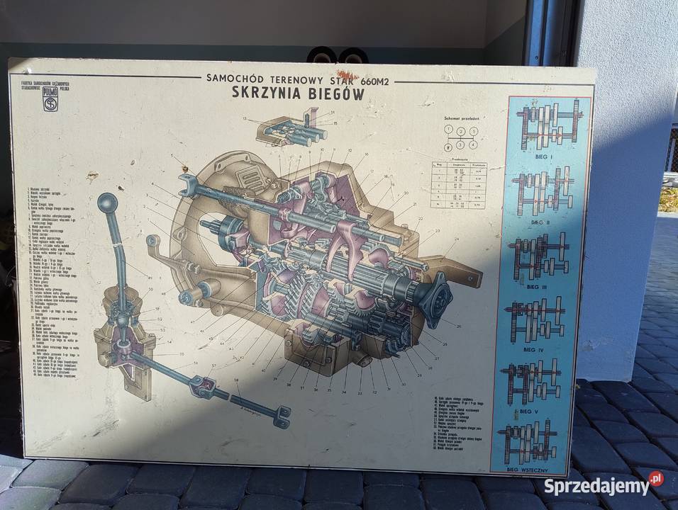 Schemat skrzynia biegów Star 660 Dęblin