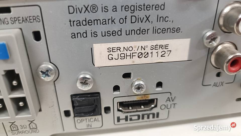 PANASONIC SAPT475 Amplituner z DVD Bez pilota i wielkopolskie