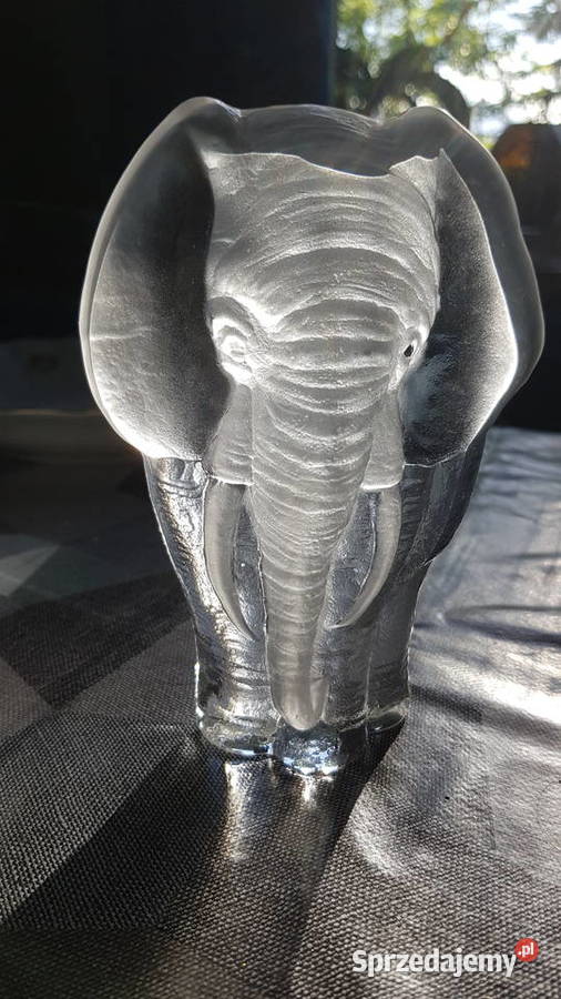 Mats Jonasson figurka krysztalowa słoń Myszków