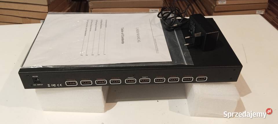 Nowy Rozdzielacz Splitter HDMI 2x8 Wzmacniacz Malczyce