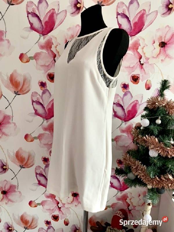 river island sukienka elegancka biała koronka Rozmiar 40(L) Moda i Styl Choszczno