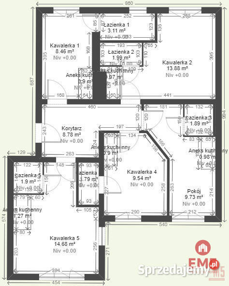 Mieszkanie sprzedam 72m2 5 pokojowe Białystok 10416zł/m2