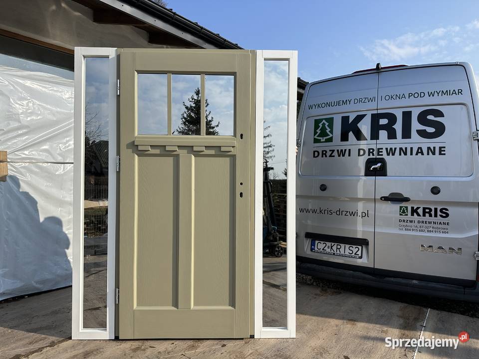 Drzwi zewnętrzne drewniane 160x208 AMERYKAŃSKIE