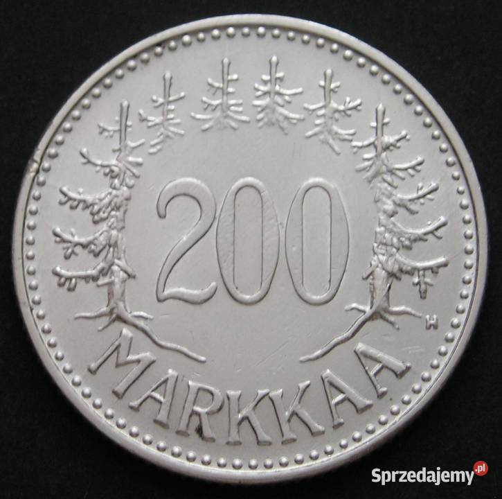 FINLANDIA 200 marek 1958 SREBRO Numizmatyka Łódź