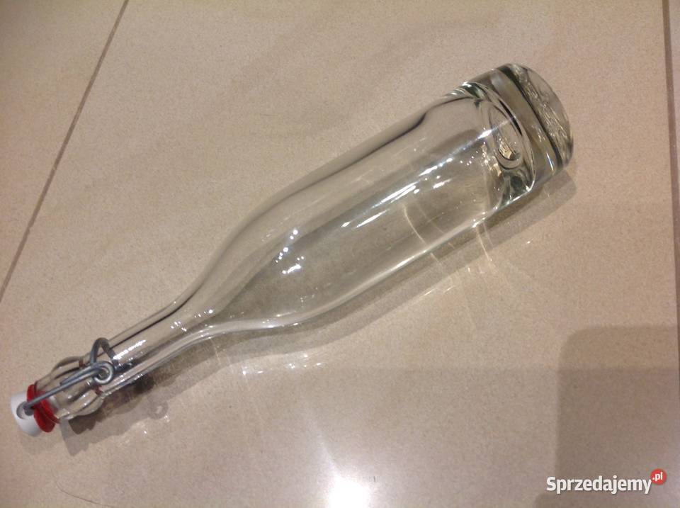 Stara Butelka Szklana KEFLA DEPOSE z Ceramicznym Nowa Sól