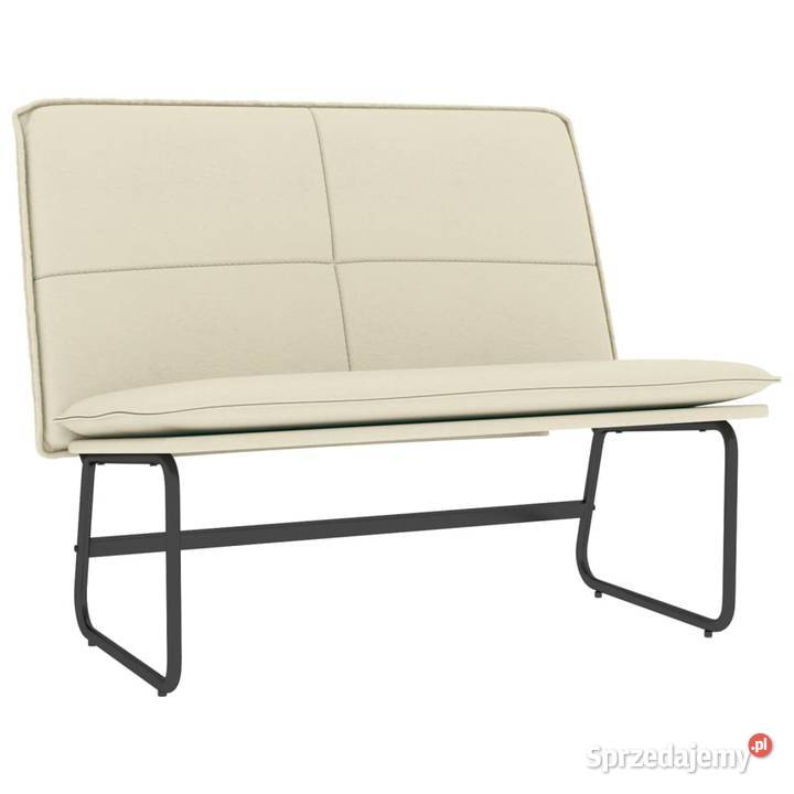 vidaXL Ławka kremowa 100x75x76 tapicerowana Pozostałe Warszawa