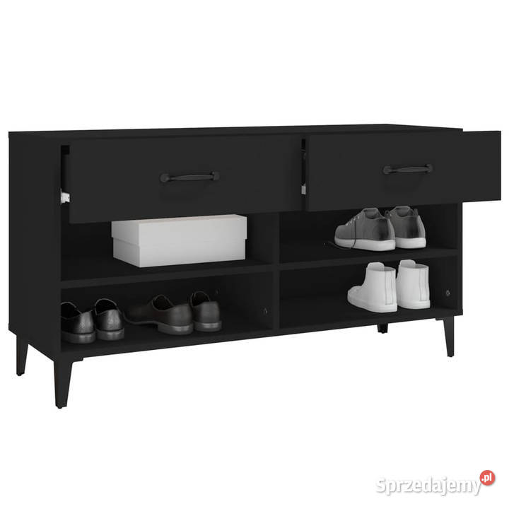 Szafka na buty czarna 102x35x55 materiał Warszawa
