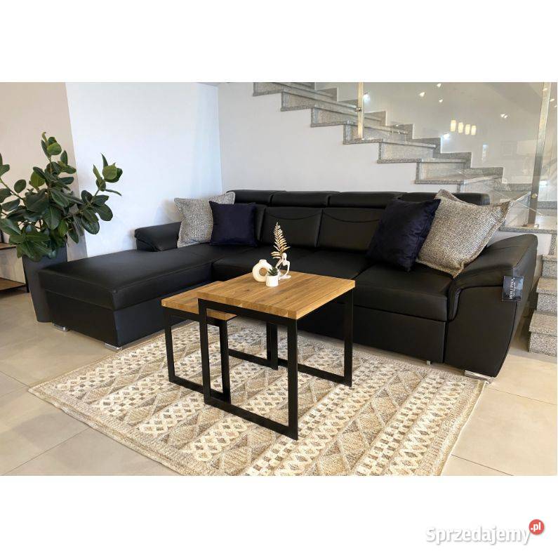 Narożnik Cayenne w skórze naturalnej z funkcją Wrocław sprzedam