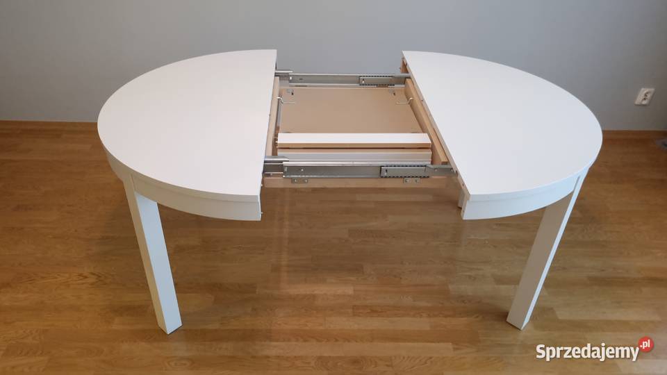 Biały okrągły stół IKEA BJURSTA 115 rozkładany sprzedam