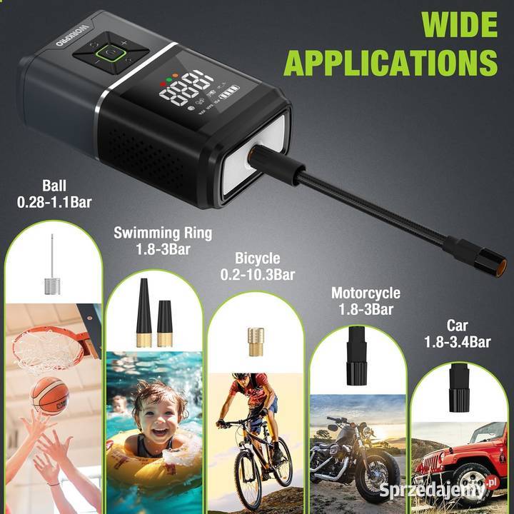 WORKPRO Kompresor bezprzewodowy 150 PSI 2500 mAh Pompki, kompresory przenośne Rzeszów