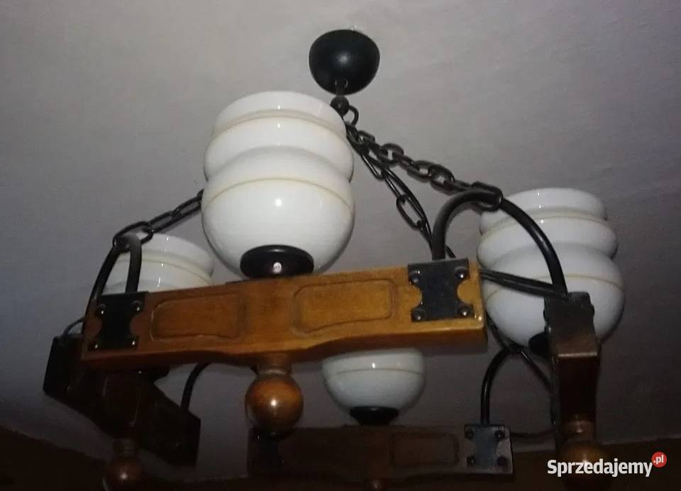 Klasyczny elegancki żyrandol odcienie brązowego kujawsko-pomorskie Legbąd